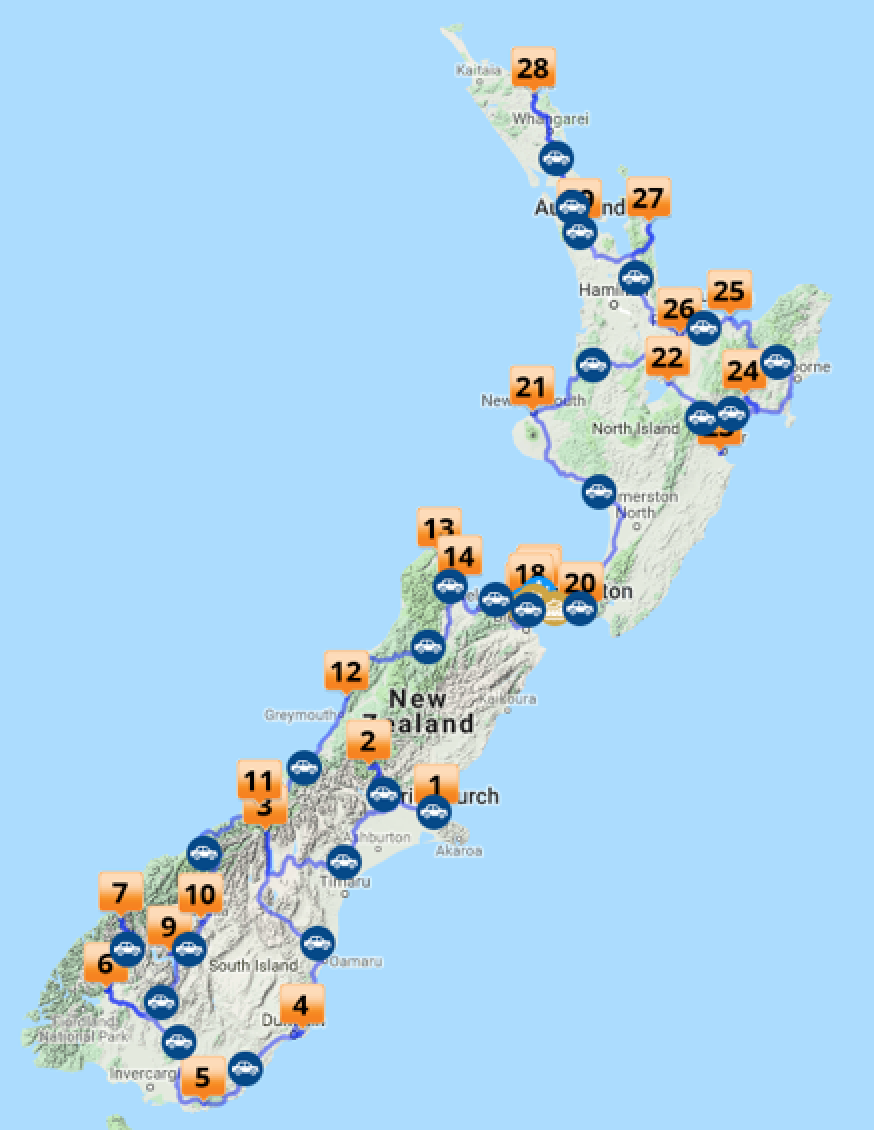 Selbstfahrerundreise 60 Tage Neuseeland